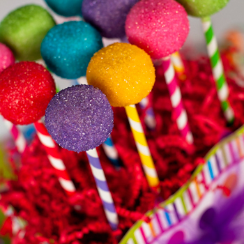 Bright Rainbow Candy Cane Striped Cake Pop Party Straws